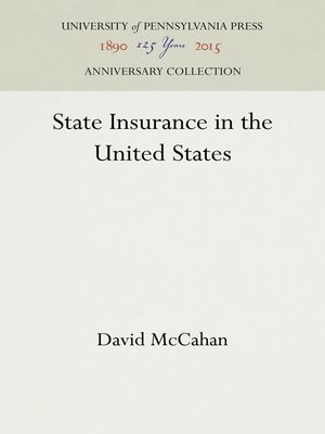 cover image of State Insurance in the United States